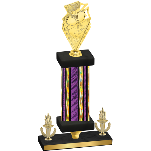 Premium Single Purple Glacier Victory Pickleball Trophy