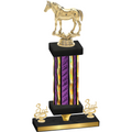 Premium Single Purple Glacier Third Place Horses Trophy