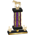 Premium Single Purple Glacier Third Place Horses Trophy