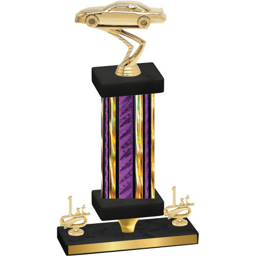 Premium Single Purple Glacier First Place Cars Trophy