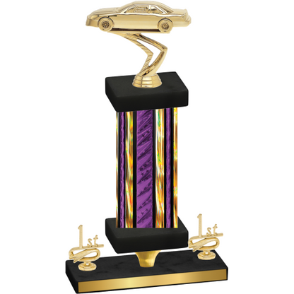 Premium Single Purple Glacier First Place Cars Trophy