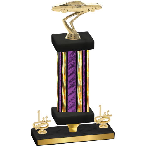 Premium Single Purple Glacier First Place Cars Trophy