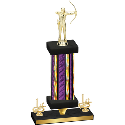 Premium Single Purple Glacier First Place Archery Trophy