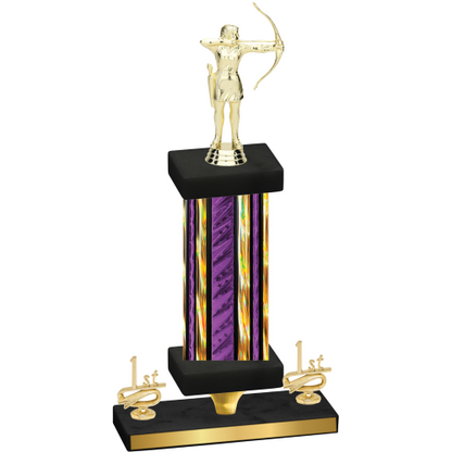 Premium Single Purple Glacier First Place Archery Trophy