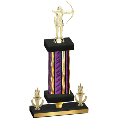 Premium Single Purple Glacier Victory Archery Trophy