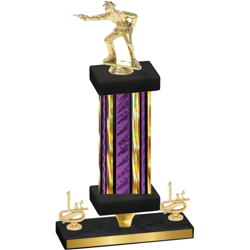 Premium Single Purple Glacier First Place Shooter Trophy