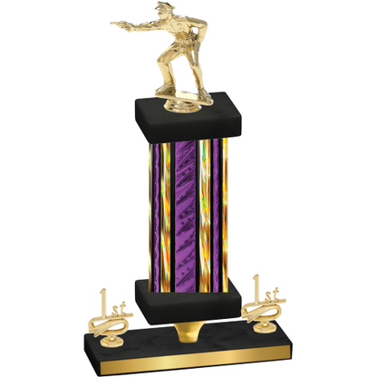 Premium Single Purple Glacier First Place Shooter Trophy