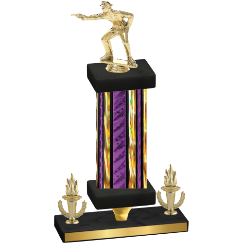 Premium Single Purple Glacier Victory Shooter Trophy