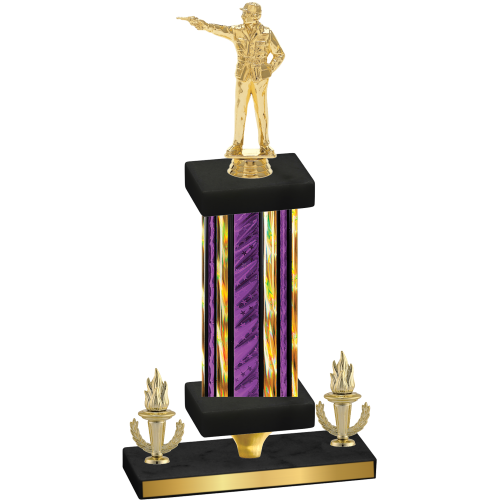 Premium Single Purple Glacier Victory Shooter Trophy