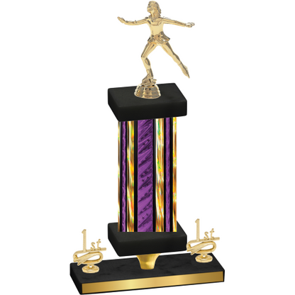 Premium Single Purple Glacier First Place Skater Trophy