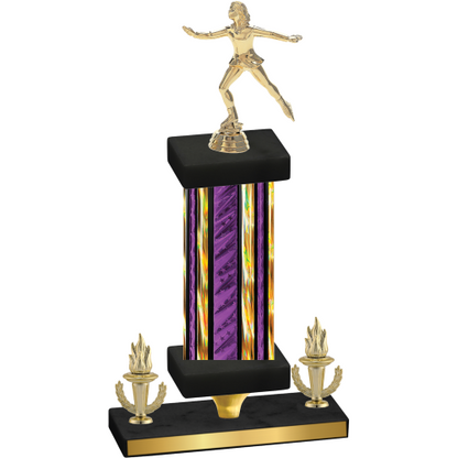 Premium Single Purple Glacier Victory Skater Trophy