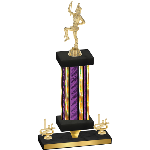 Premium Single Purple Glacier First Place Majorette Trophy