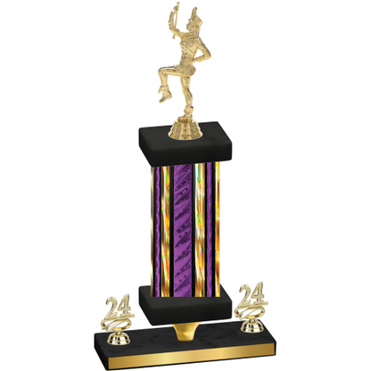 Premium Single Purple Glacier Year Majorette Trophy