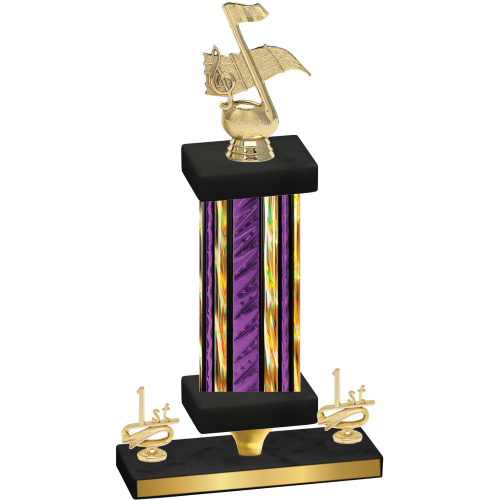 Premium Single Purple Glacier First Place Music Trophy