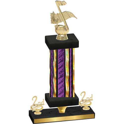 Premium Single Purple Glacier Second Place Music Trophy