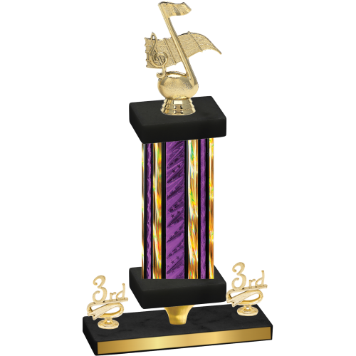 Premium Single Purple Glacier Third Place Music Trophy