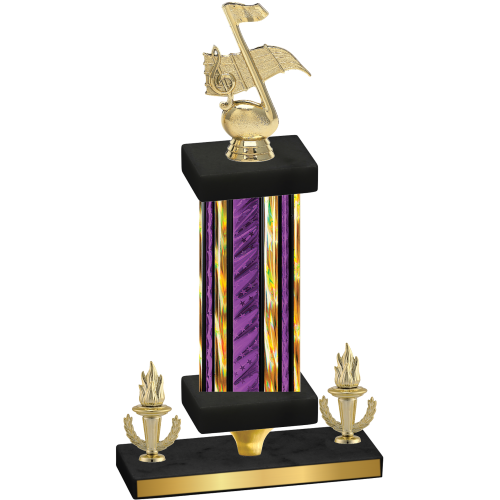 Premium Single Purple Glacier Victory Music Trophy