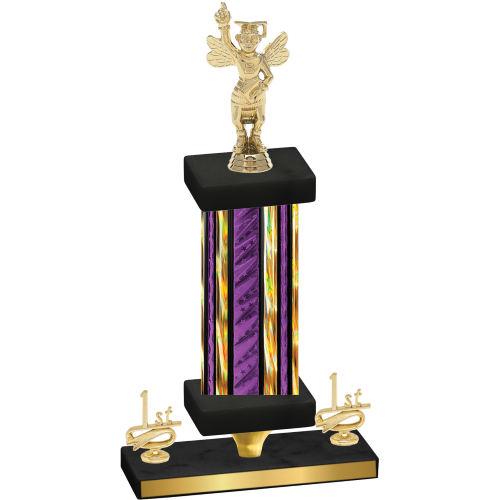 Premium Single Purple Glacier First Place Academics Trophy