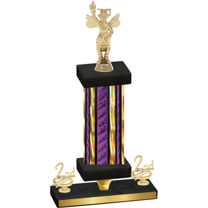 Premium Single Purple Glacier Second Place Academics Trophy