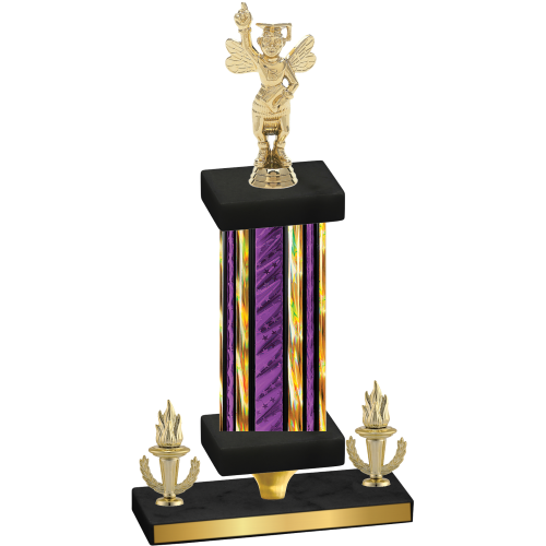 Premium Single Purple Glacier Victory Academics Trophy