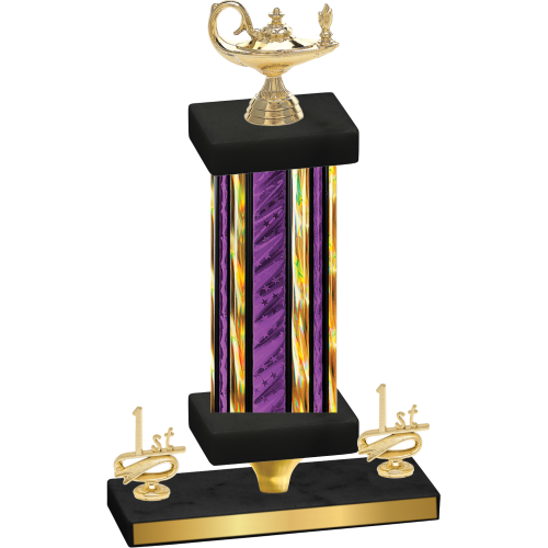 Premium Single Purple Glacier First Place Academics Trophy