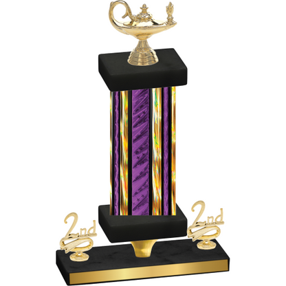 Premium Single Purple Glacier Second Place Academics Trophy