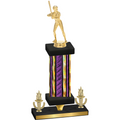 Premium Single Purple Glacier Victory Softball Trophy