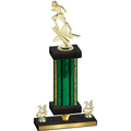 Premium Single Green Glacier Year Football Trophy