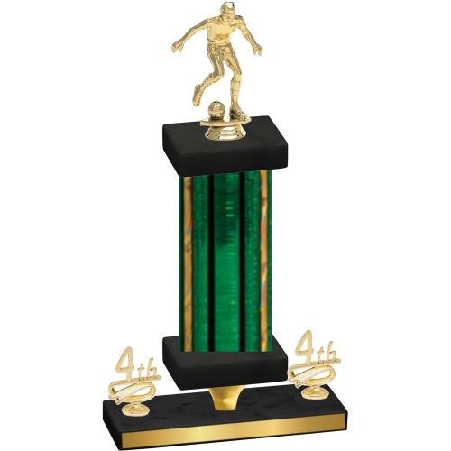 Premium Single Green Glacier Fourth Place Soccer Trophy