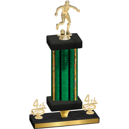 Premium Single Green Glacier Fourth Place Soccer Trophy