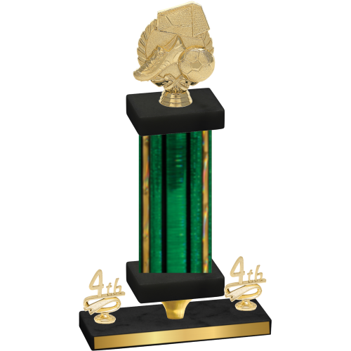 Premium Single Green Glacier Fourth Place Soccer Trophy