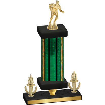 Premium Single Green Glacier Victory Rugby Trophy