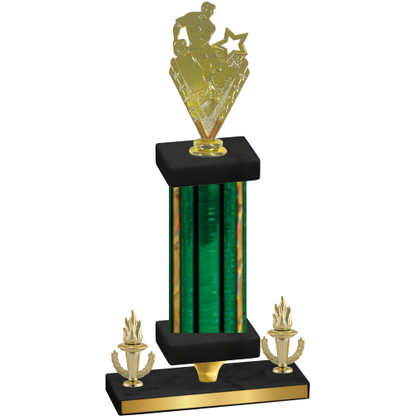 Premium Single Green Glacier Victory Rugby Trophy
