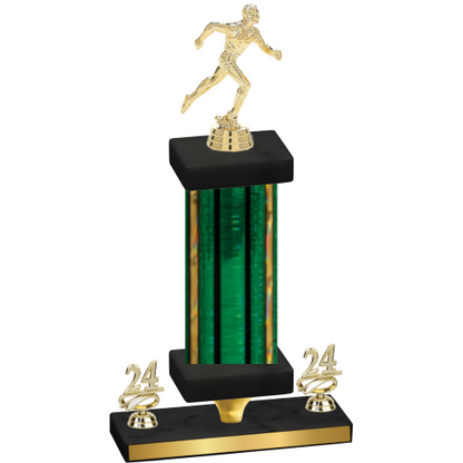Premium Single Green Glacier Year Running Trophy