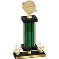 Premium Single Green Glacier Second Place Running Trophy