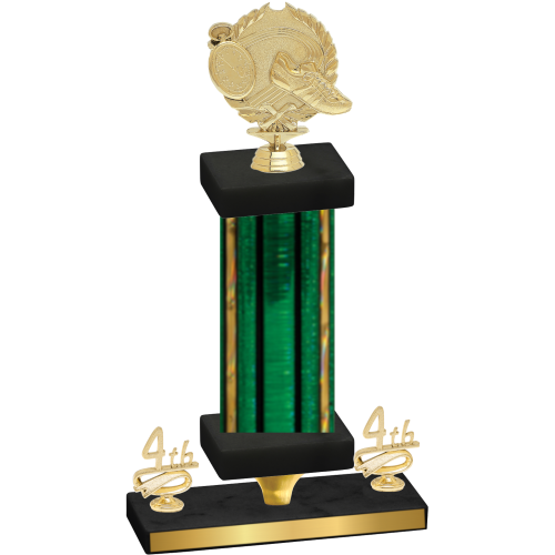 Premium Single Green Glacier Fourth Place Running Trophy