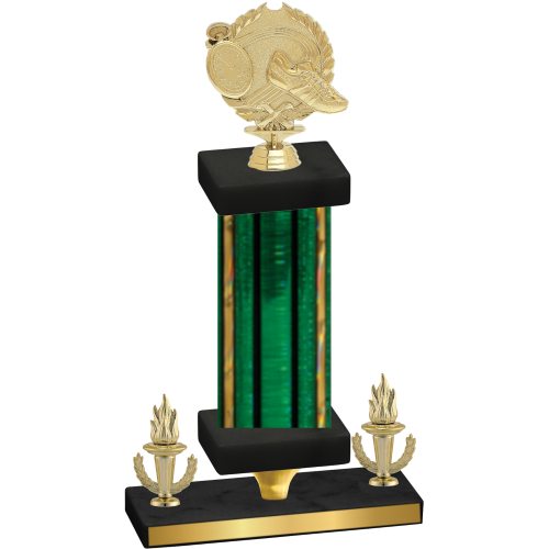 Premium Single Green Glacier Victory Running Trophy