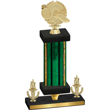 Premium Single Green Glacier Victory Running Trophy