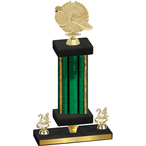 Premium Single Green Glacier Year Running Trophy