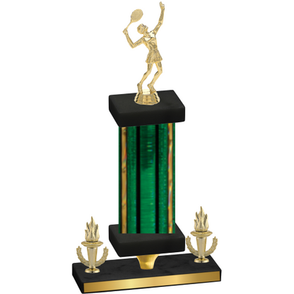 Premium Single Green Glacier Victory Tennis Trophy