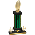 Premium Single Green Glacier Third Place Football Trophy