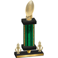 Premium Single Green Glacier Victory Football Trophy