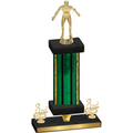 Premium Single Green Glacier Third Place Wrestling Trophy
