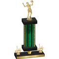 Premium Single Green Glacier First Place Volleyball Trophy