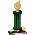 Premium Single Green Glacier First Place Volleyball Trophy