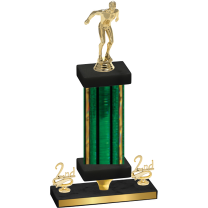 Premium Single Green Glacier Second Place Swimming Trophy