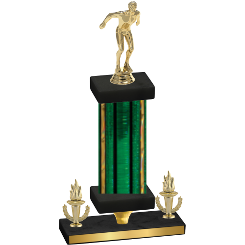 Premium Single Green Glacier Victory Swimming Trophy