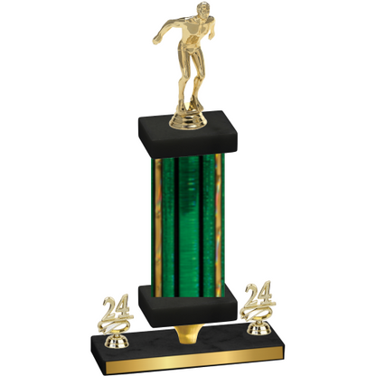 Premium Single Green Glacier Year Swimming Trophy