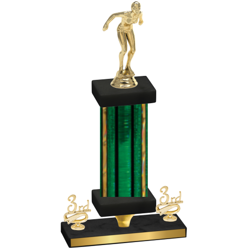 Premium Single Green Glacier Third Place Tennis Trophy