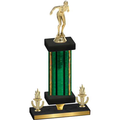 Premium Single Green Glacier Victory Tennis Trophy